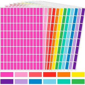 Colored Labels,1in x 3/8in(25 x 10mm) Adhesive Labels,12 Colors Color Coding Labels,Removable Stickers - 4992 Pack