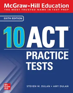 USED Book - McGraw-Hill Education: 10 ACT Practice Tests, Sixth Edition by Dulan, Steven (Paperback) - english