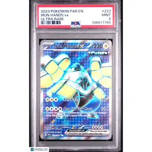 Pokemon TCG Iron Hands EX 2023 Pokemon Par EN-Paradox Rift #223 Ultra Rare PSA 9