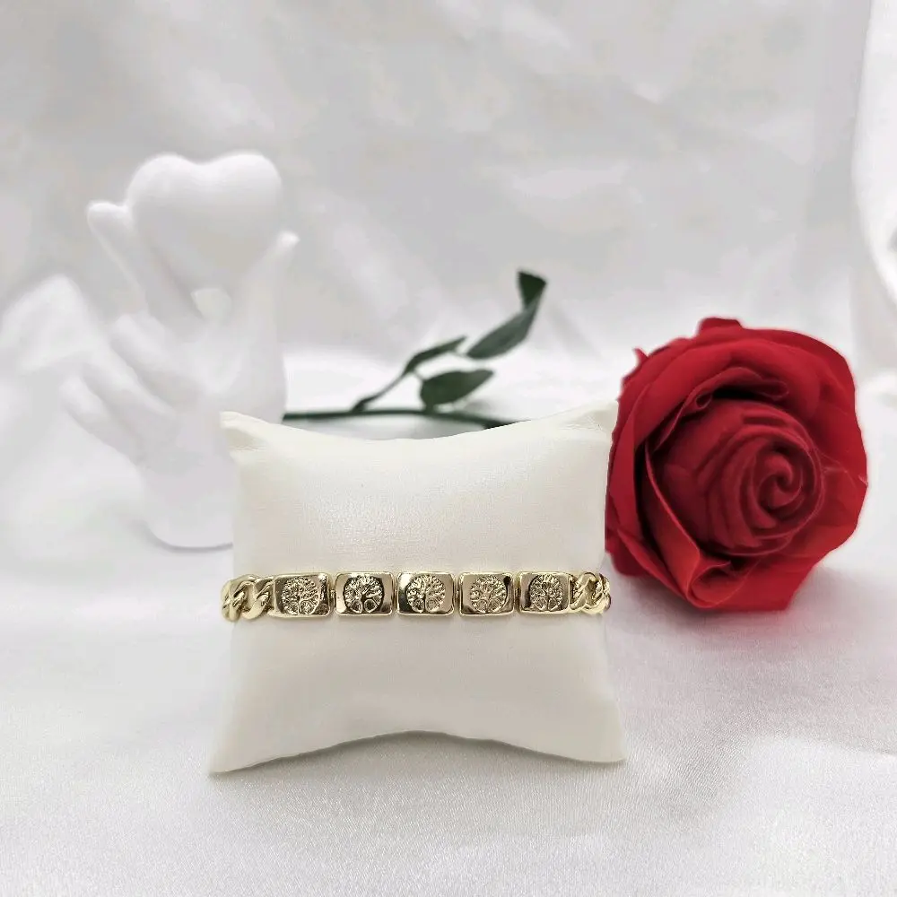 Valdiviajewery #1649 Tree of Life Bracelet, 14k Gold Plated, High Quality