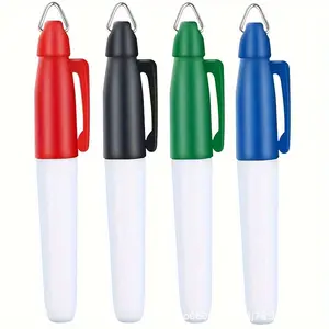 4pcs Golf Ball Drawing Marker Pen, Oil-based Marker Pen, Colored Round Pen Can Be Hung Rope Emergency Fire Medical Staff Pen