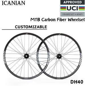 ICANIAN 29er Lightweight Carbon Fiber Bike Wheel Set - 25mm Rim Depth, 31mm Pinch-Resistant Hookless Rim, Limited Edition for Cross Cyclists, Mountain Bike Compatible