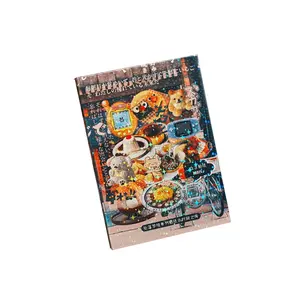 45 Sheets Retro Die-Cut Sticker Album, Japanese Style Decorative Diary Stickers, DIY Scrapbook Scrapbooking Large Sticker Album
