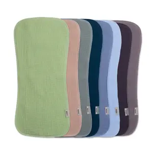 8-Pack Large Burp Cloths for Baby Boys & Girls - 100% Cotton, Extra Absorbent & Soft for Newborn Skin | Unisex Essentials for Feeding, Nursing & Spit Ups - Baby Shower Gift