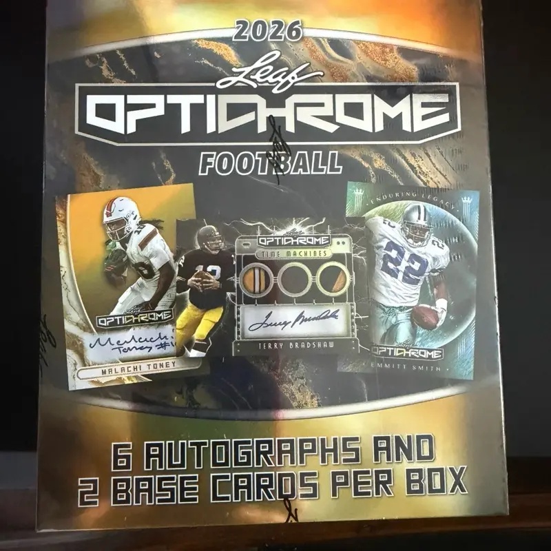 2026 Leaf Optichrome Football Hobby Box, Sports Trading Card Collectible with Autograph Set