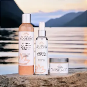GG Organic 3 Step Anti-Aging Skin Care Kit - Cleanse, Tone, Hydrate - for Skin Repair, Comfort moisturizer vitamin