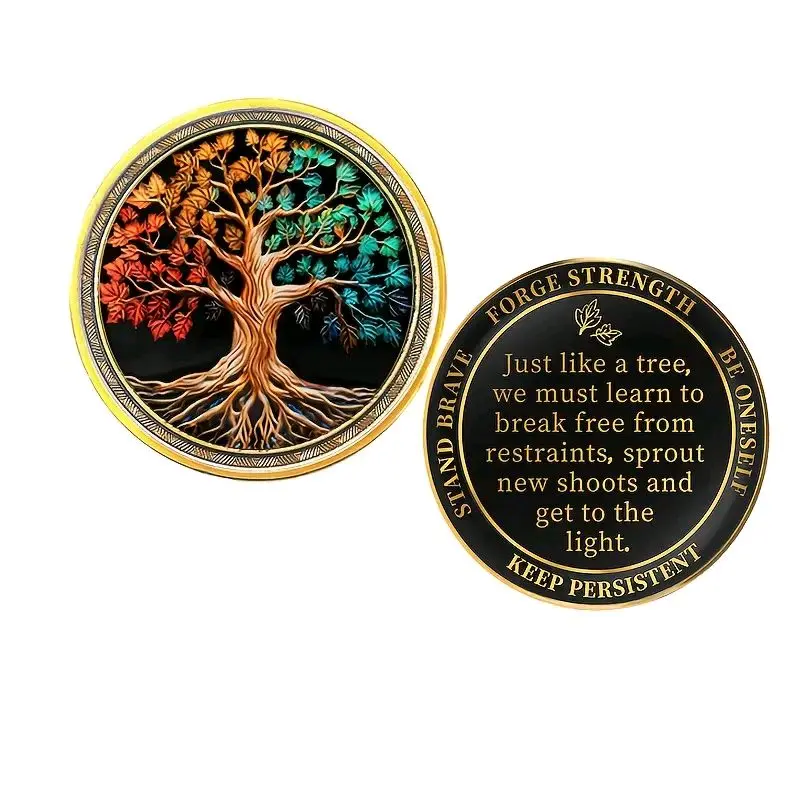 Tree of Life Challenge Coin-Motivation - Inspirational Coin with Tree ...