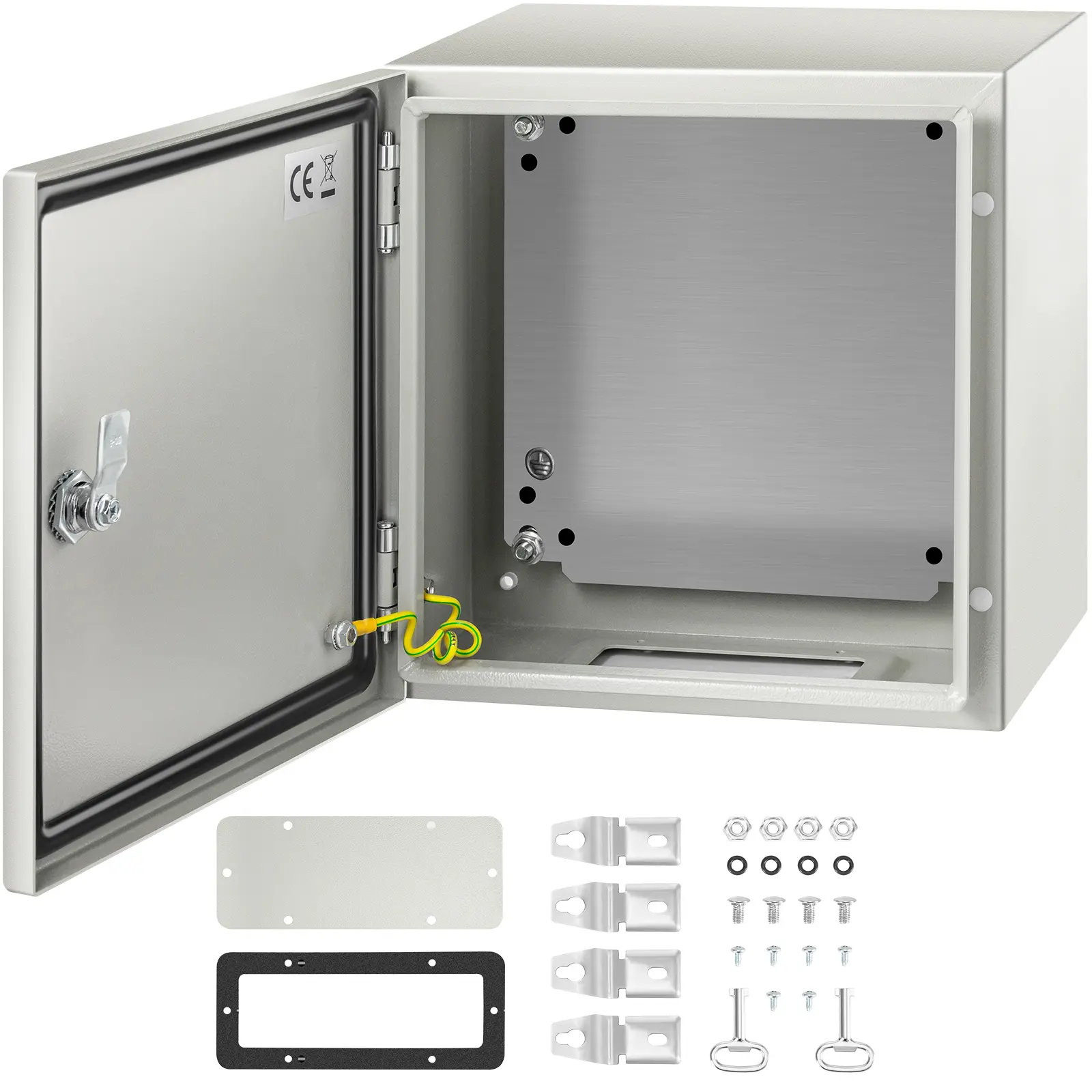 【DealsForYouDays】VEVOR NEMA 4X Steel Enclosure Lock Box, 12x12x8in IP66 Waterproof Dustproof Electrical Box for Home Improvement Electrical Needs