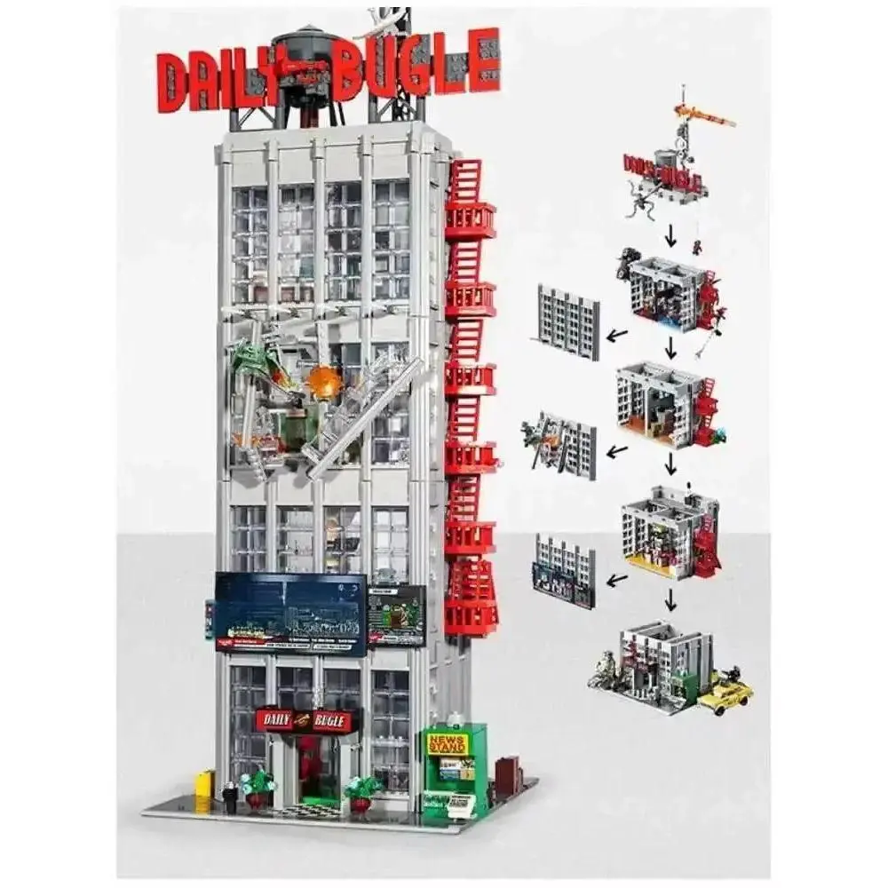Newspaper Office Building Building Blocks Anniversary Set Compatible With Legoed Particles Suitable For Christmas Gifts 76178
