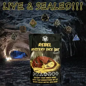 Hymgho - Pack Full set Non-matching Solid Metal Dice - Bag