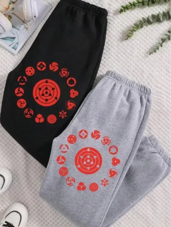 Anime Narutooo Print Logo Cotton Unisex Sweatpants, Casual Trending Men's Underwear, Best Gift For Men, Women, Cotton Graphic Casual Sweatpants