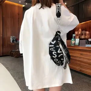 Fashionable and elegant sequin bag, 2026 new versatile waist bag, women's new bag, niche dumpling bag, crossbody bag, women's casual shoulder saddle bag, trendy