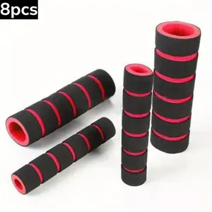 8pcs  Universal Grip Comfort Sponge Foam Handle Bar Motorcycle Dirt Bike E-bike Grip Cover Non-slip Soft Handlebar Bicycle Part