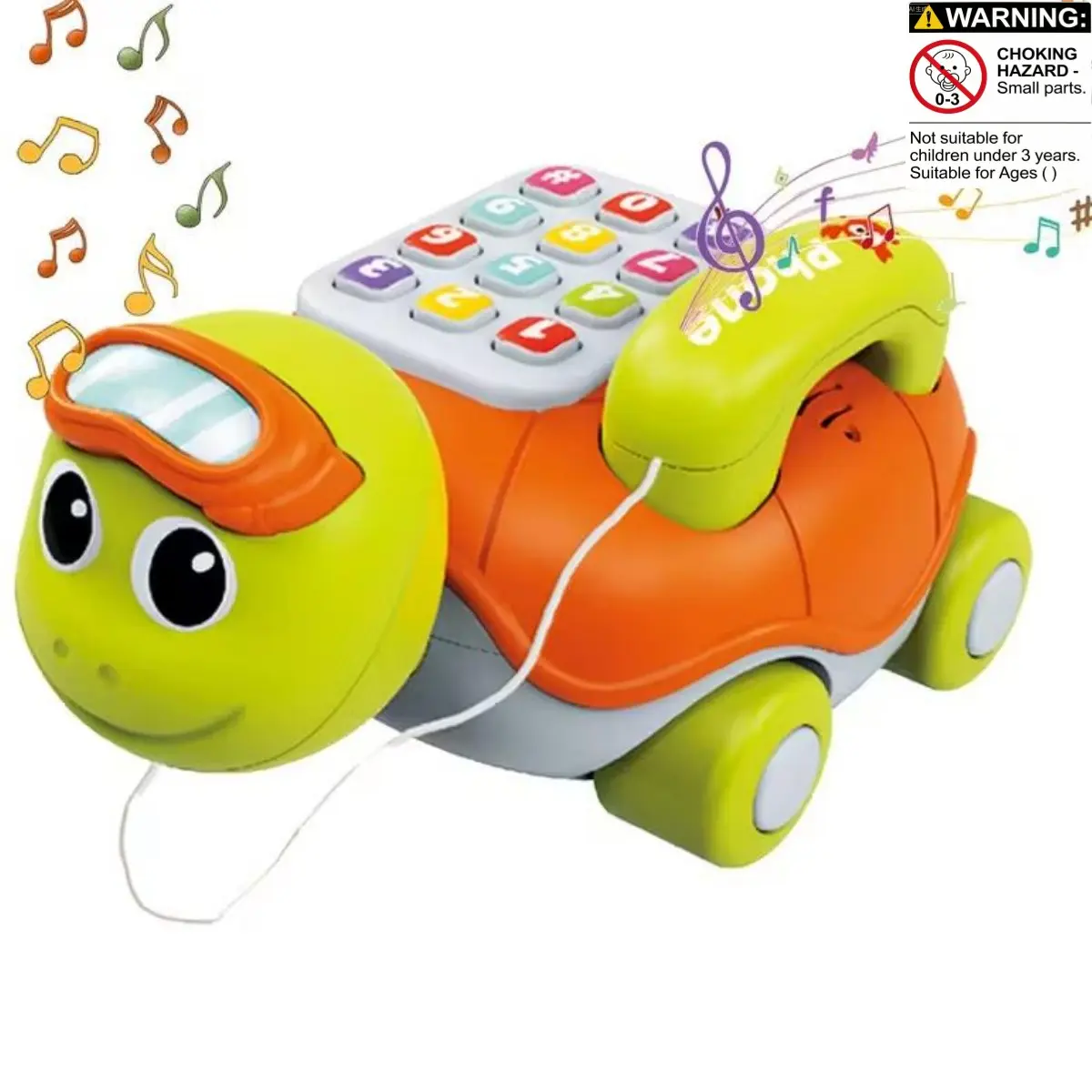 Interactive Kids Phone Toy Play with Piano Music & Lights, Musical Light Up, Educational Learning Toy for Boys Girls, Battery Powered, Safe Material, Early Development, Gifts