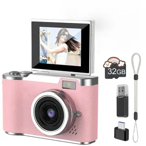 Compact Foldable CCD Camera! 48MP Photo, 1080P Video, Complete Accessories. Suitable for Students and Beginners! Includes 32GB Memory Card, Card Reader and Adapter.
