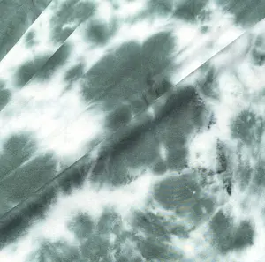 60” Modal & Spandex Stretch Tie Dyed Green White Apparel Jersey Knit Fabric By the Yard