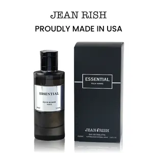 Essential Pour Homme, Jean Rish, Men Perfume, Eau De Toilette (3.4 Fl Oz / 100ml) with Pineapple, Lavender & Patchouli Notes - Long Lasting and Luxury Fragrance, Made in USA