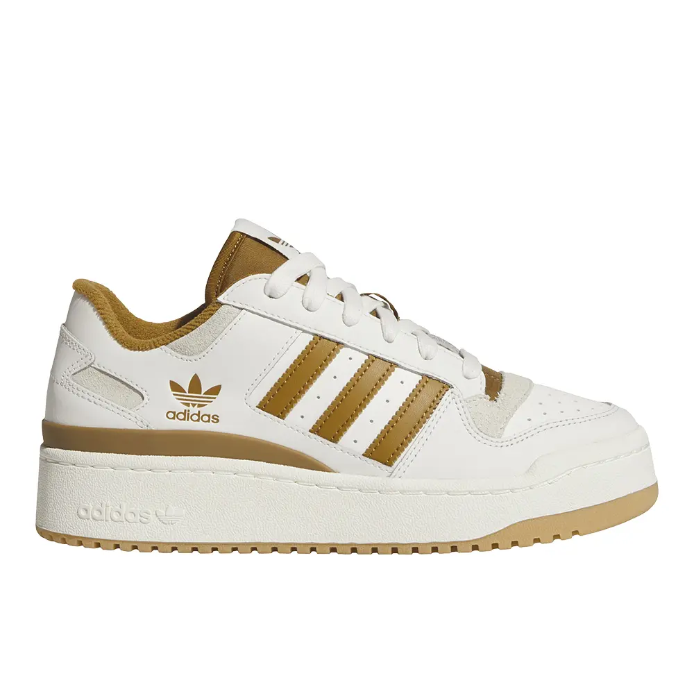 adidas Womens Forum Bold Stripes Sneakers Shoes Casual - Brown, White