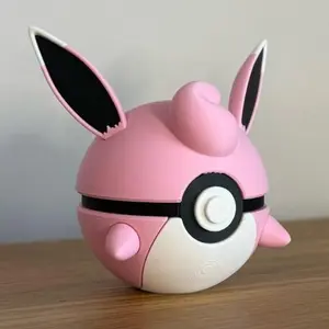 #0040 Wigglytuff Ball - Made to Order, High-Quality PLA, 3D Printed Pokeball Figure Display Figurine