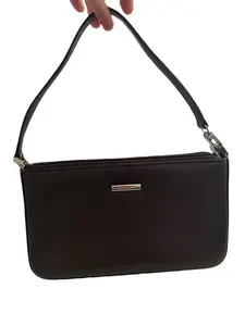 Pre-owned BURBERRY Leather Shoulder Bags Brown Pochette Perfect For Daily Use