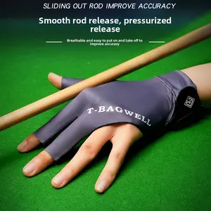 Professional snooker billiards  men's three-finger ice silk breathable anti-slip left hand single  women's pool gloves