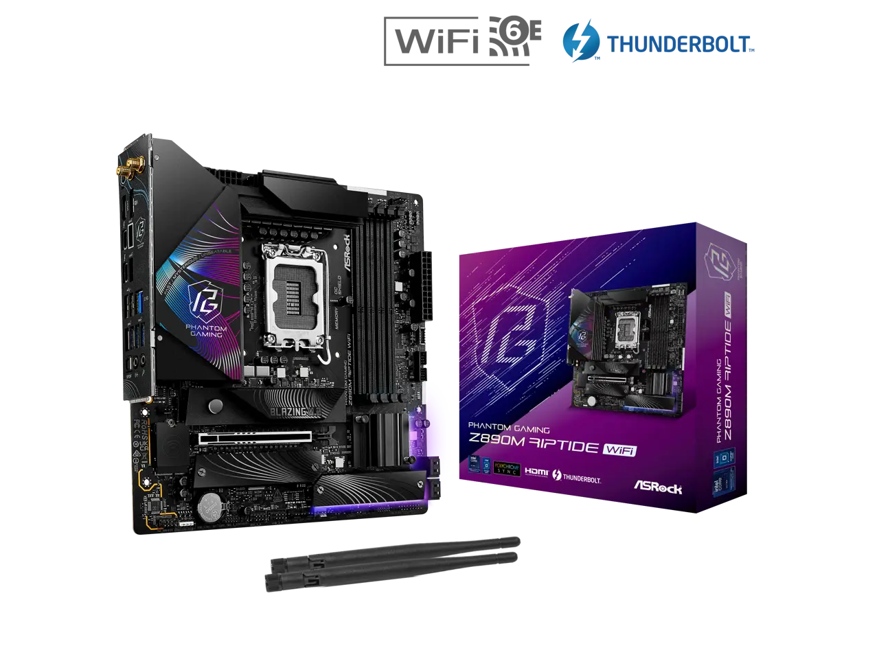 ASRock Z890M Riptide WiFi LGA 1851 Intel Z890 Micro ATX Motherboard