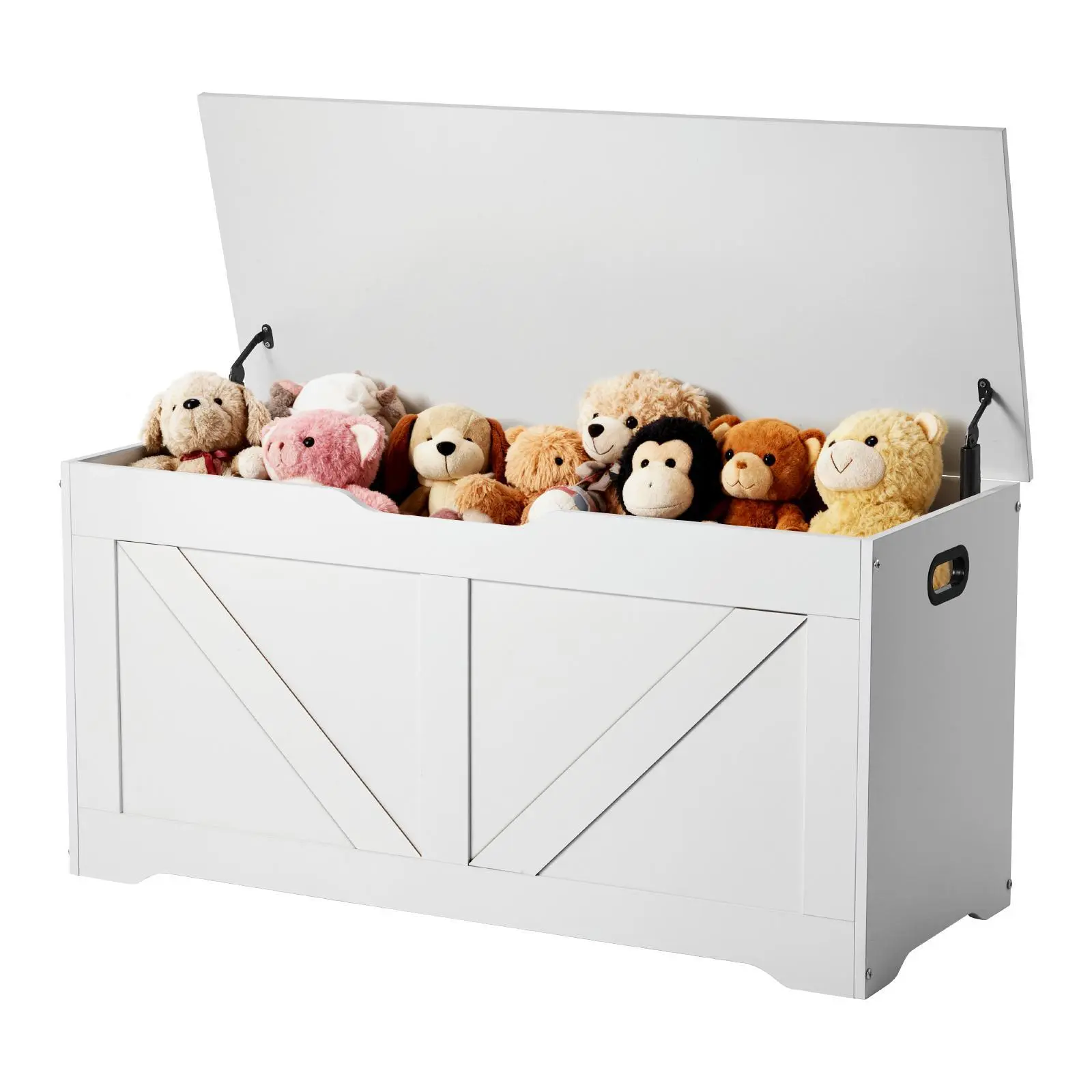 【SummerFinds】VEVOR Kids Storage Bench, Wooden Toy Box Chest, Large Storage Cabinet with Safety Hinge, Toddlers Storage Bench for Playroom, Living Room or Entryway, Easy Assembly, 38.98 x 15.55 x 18.9 in, White