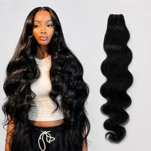 Body Wave & Straight Human Hair Bundles – Natural Black Real Hair Extensions for Black Women, Soft Full & Tangle-Free