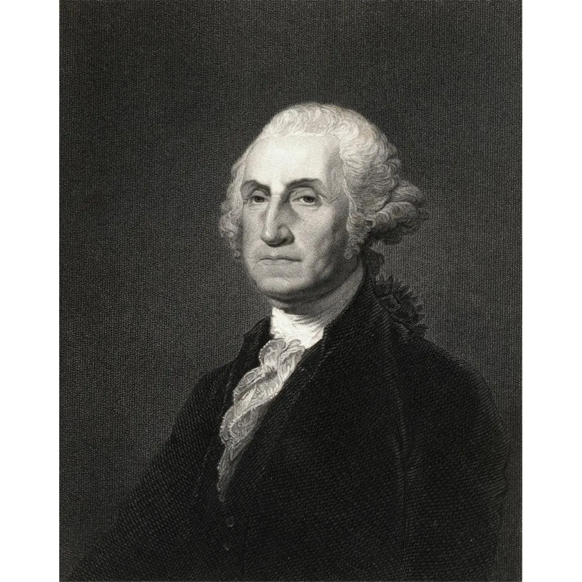 George Washington 1732-1799 First President of The United States From The Book Gallery of Portraits Published London Poster Print - 13 x 17
