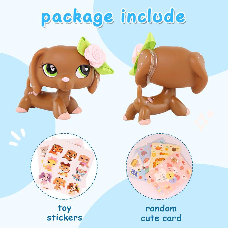 Valentine Dachshund #556 Bobble Head & Tan Spots. Rare Heart Eyes Edition - Perfect New Year Gift for Pet Shop Fans