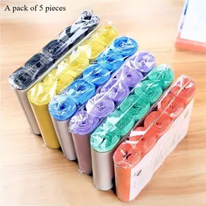 5 Rolls/pack Total 75pcs 4 Gallon Bathroom Small Trash Bag, Disposable Thin Trash Bag, Pouch Kitchen Storage Small Garbage Bags, Plastic Bag For Bathroom Kitchen Office Restaurant Cleaning