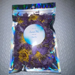 SACRED BLU Egyptian Blue Lotus Tea Caffeine Free Floral Herbal Beverage 1 Infusion 1 oz 28g Premium Quality Botanical Tea with Imported Flowers