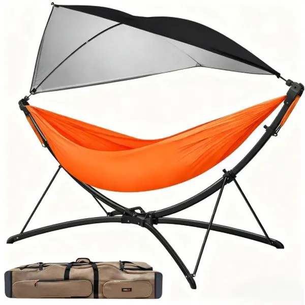 Portable Hammock Stand – 550lb Capacity, 60-Second Quick Setup, Compatible with 2-Person, Folding, Outdoor, and Suspension Swing Hammocks, 2-Person Hammock Hammocks