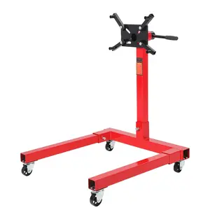 Garvee Heavy Duty Collapsible Rotating Engine Stand – 1500/1300 lbs Capacity, 360° Adjustable Head, 4 Arms, 4/5 Casters – Perfect for Vehicle Maintenance and Engine Hoisting