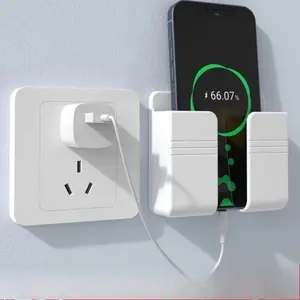 Bedside mobile phone charging bracket, no punching rack storage box, TV air conditioner remote control, wall-mounted type