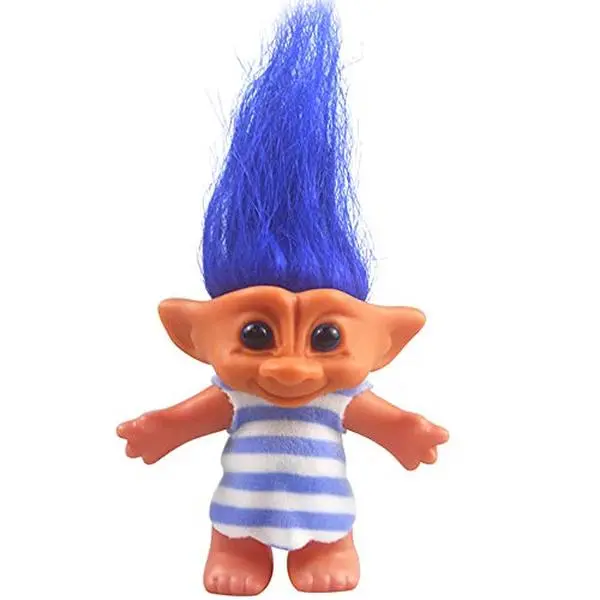 90s Vintage Lucky Troll Doll - Chromatic Fun Collectible, Unisex Party Favor for 80s Theme Party, Halloween Gift, Arts Crafts Accessory, Cake Topper (Toys & Hobbies, Dolls & Stuffed Toys, Dolls)