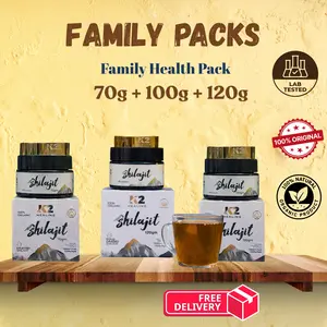 Himalayan Pure Organic Shilajit Family health pack – Pure Himalayan Energy, Stamina & Vitality Boost Natural Resin Supplement for Men & Women High Potency Shilajit Workout Energy and Recovery boosts, Natural performance and Testosterone SupportSupport