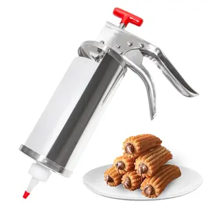 ALDKitchen Churro Maker | Churro Filling Gun | Manual Spanish Doughnuts Filler | 1 L | Stainless Steel