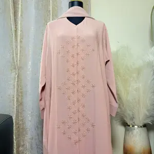 Baby Pink Beaded Abaya