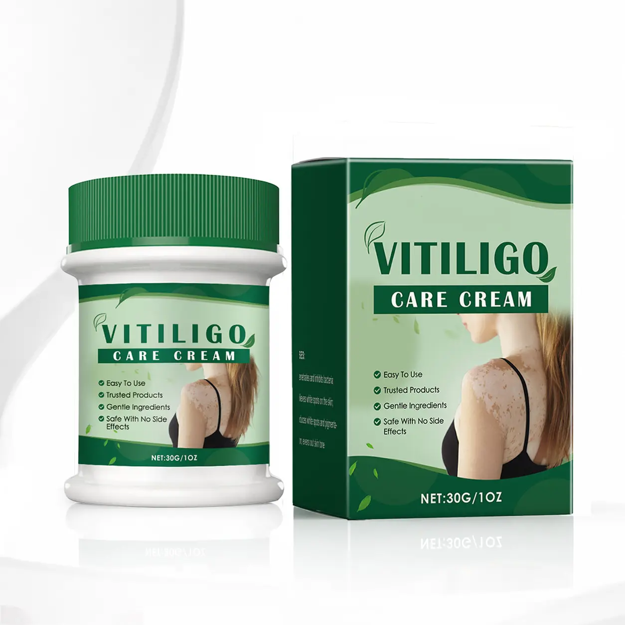 Vitiligo Treatment Cream with Mint & Aloe Vera - Soothing Repair Lotion to Hydrate & Balance Uneven Skin Tone, Restore & Scented Daily Skin Care Formula