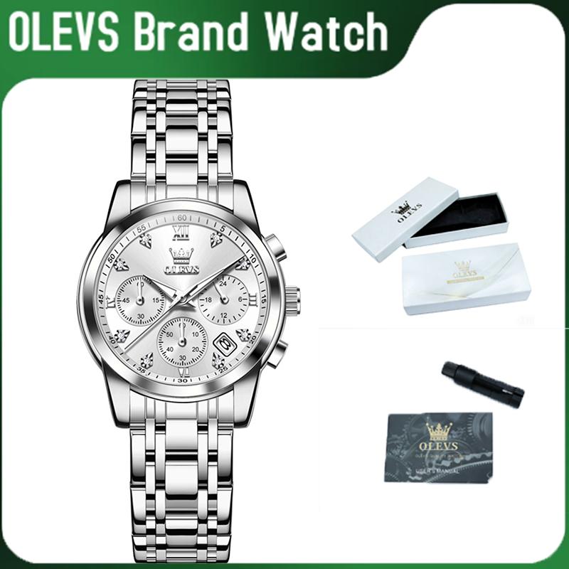 OLEVS Women's 31mm All-Gold Analog Fashion Watch Jewelry, Toffee Aesthetic-Inspired, Roman Numerals, 3-Hand, Single Calendar, <30M Waterproof, 16 - 18Mm Band, 81.5g, Clasp Closure, Minimalist Elegant Everyday/Party Wear