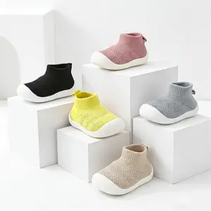 Infant & Toddler Breathable Mesh Knit Sock Shoes Anti-Slip Soft Sole Lightweight Easy On-Off for Boys Girls 0.5-3 Years