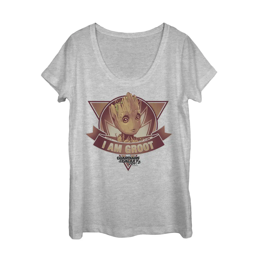 Women's Marvel Guardians of the Galaxy Vol. 2 Groot Banner Scoop Neck