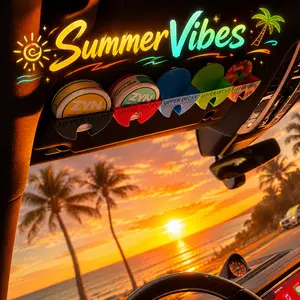 3D-Printed ZYN Holster Non-Toxic PLA Secure Access for ZYN Containers Multiple Colors Text Options Durable Sleek Design Clips Easily onto Sun Visor  #Summervibes