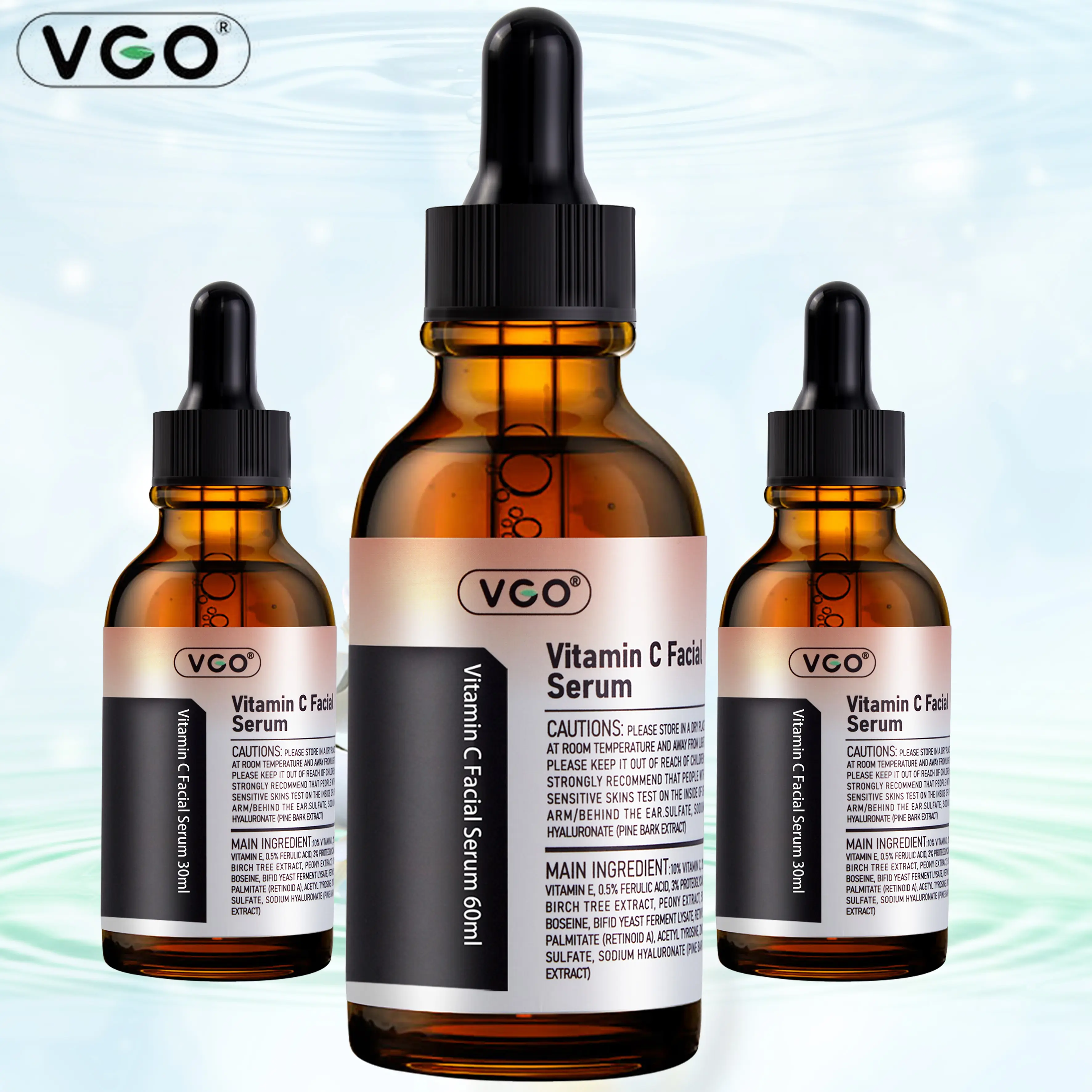 VGO Glow-Boosting Skincare Set - Vitamin C Facial Serum, Essential Oil, 92% Snail Mucin Hydrating Moisturizer Cream, Daily Acne Care, Skin Repair, Targets Dullness, Soothes Post-Sun Irritation, Gentle for Sensitive Skin [Buy 2 Get 2 Free]