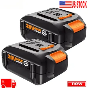 High efficiency 2-PACK 20 Volt For WORX WA3525 20V 5.0Ah Max Lithium Battery Power Tools WA35