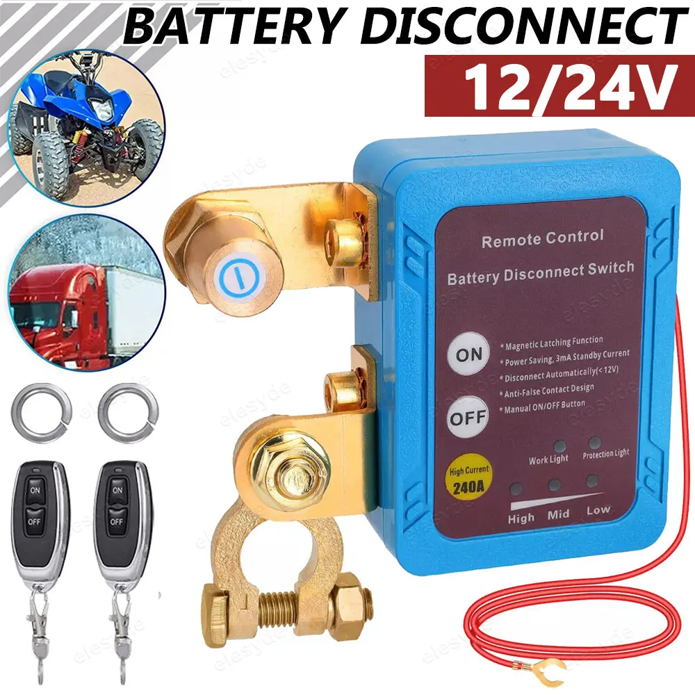 Stop Killing Your Car Battery! Remote Battery Disconnect 12V | Cuts Power Automatically at 11.8V | Standby Current Only 0.001A | Fits Cars, Trucks, ATV, UTV (Displacement <4.0)
