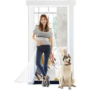 Magnetic Screen Door Mesh - Hands-Free Magnetic Closure Fly Screen - Heavy Duty Mesh Net Blocks Bugs & Debris, Lets Fresh Air In - Fits Front, Patio & Sliding Doors