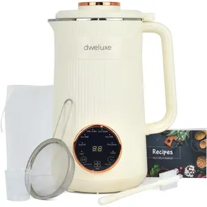 8 in 1 Nut Milk Maker Blender Homemade Almond Soy Oat Milk Juice with Delay Start Keep Warm Boil Water Cream Rose Gold