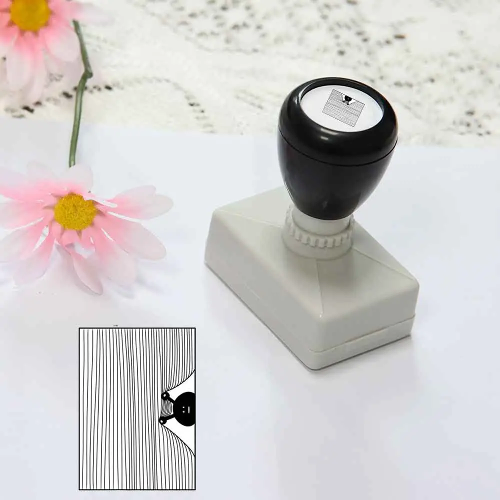 Simple Drawing Stamp Set, Automatic Ink Covering Clear Seal, Pencil Control Training Stamps, Stress Relief Rubber Stamps